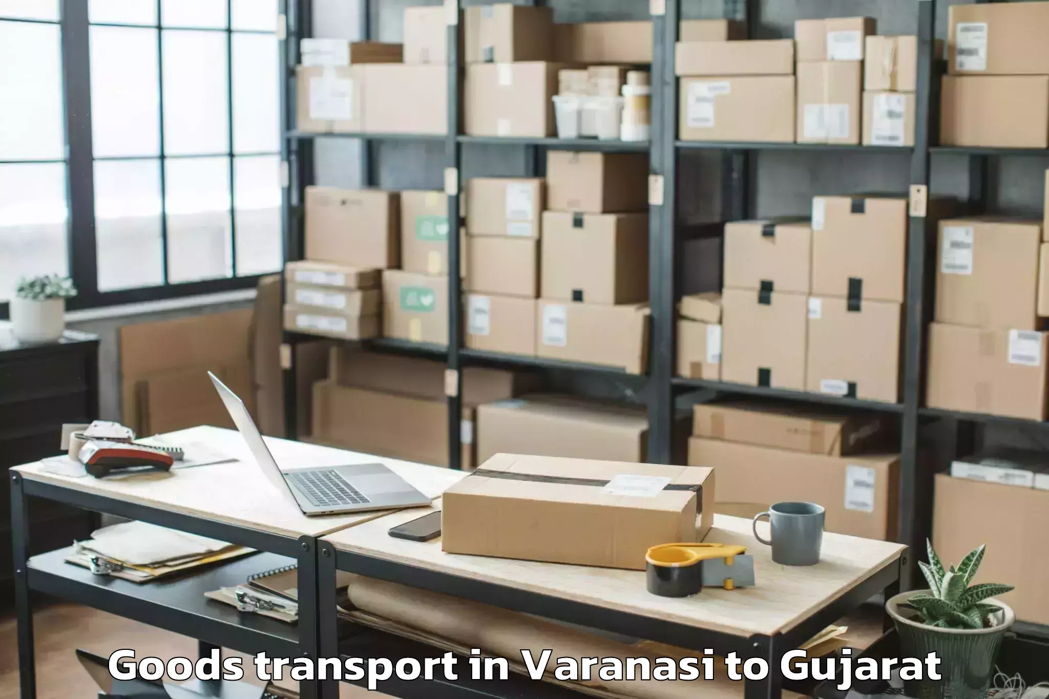 Comprehensive Varanasi to Keshod Airport Ixk Goods Transport